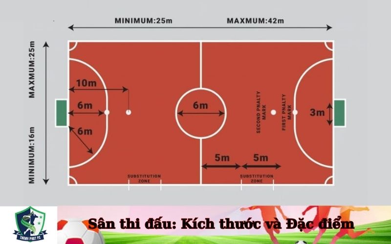 Sân thi đấu Kích thước và Đặc điểm